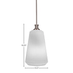 Carina One Light Pendant in Brushed Nickel with 11" Opal Frosted Shade