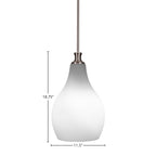 Carina One Light Pendant in Brushed Nickel with 12.25" Opal Frosted Shade