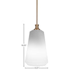 Carina One Light Pendant in New Age Brass with 11" Opal Frosted Shade