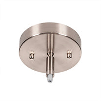Juno One Light Pendant in Brushed Nickel with 10" Clear Bubble Shade