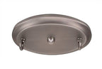 Square Three Light Bar in Brushed Nickel with 16" Blue Mosaic Art Glass Shade