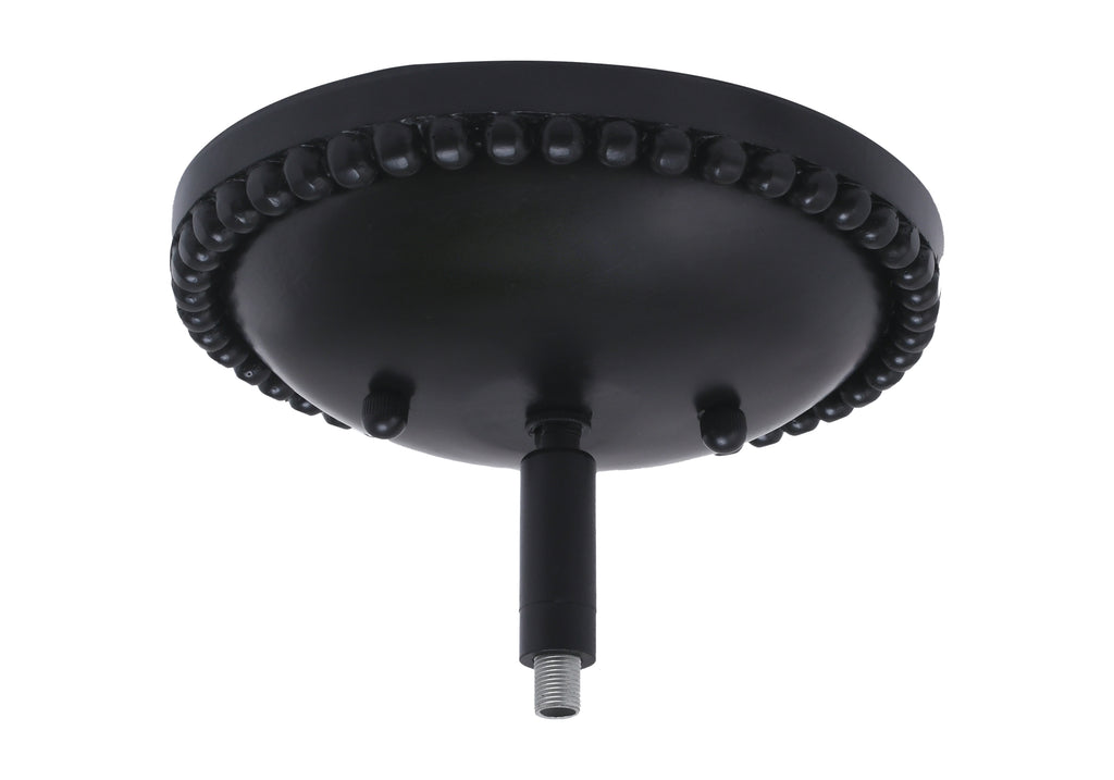 Eleganté One Light Mini Pendant in Matte Black with 12" Black Matrix Shade
