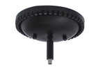 Eleganté One Light Mini Pendant in Matte Black with 12" Black Matrix Shade
