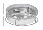 Flush Mounts Three Light Flush Mount in Brushed Nickel with Clear Bubble Shade