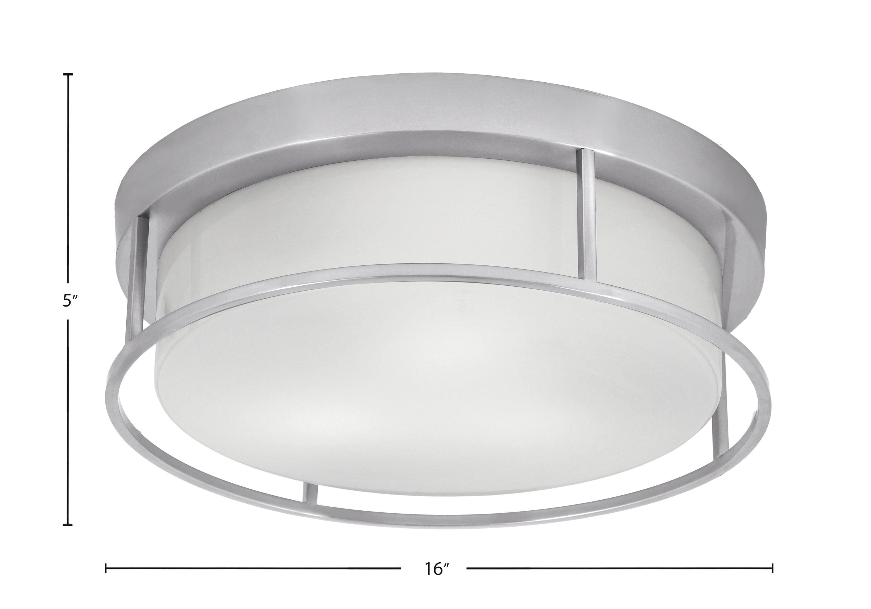 Flush Mounts Three Light Flush Mount in Brushed Nickel with White Marble Shade