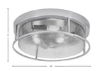 Flush Mounts Three Light Flush Mount in Brushed Nickel with Smoke Bubble Shade