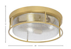 Flush Mounts Three Light Flush Mount in New Age Brass with Smoke Bubble Shade