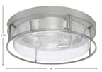 Flush Mounts Four Light Flush Mount in Brushed Nickel with Clear Bubble Shade