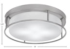 Flush Mounts Four Light Flush Mount in Brushed Nickel with White Marble Shade
