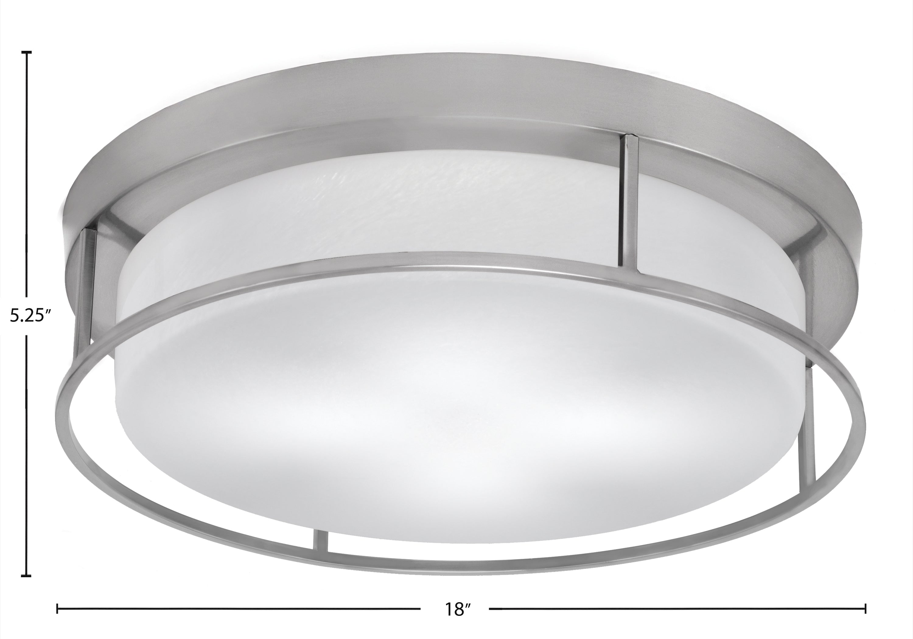 Flush Mounts Four Light Flush Mount in Brushed Nickel with White Marble Shade