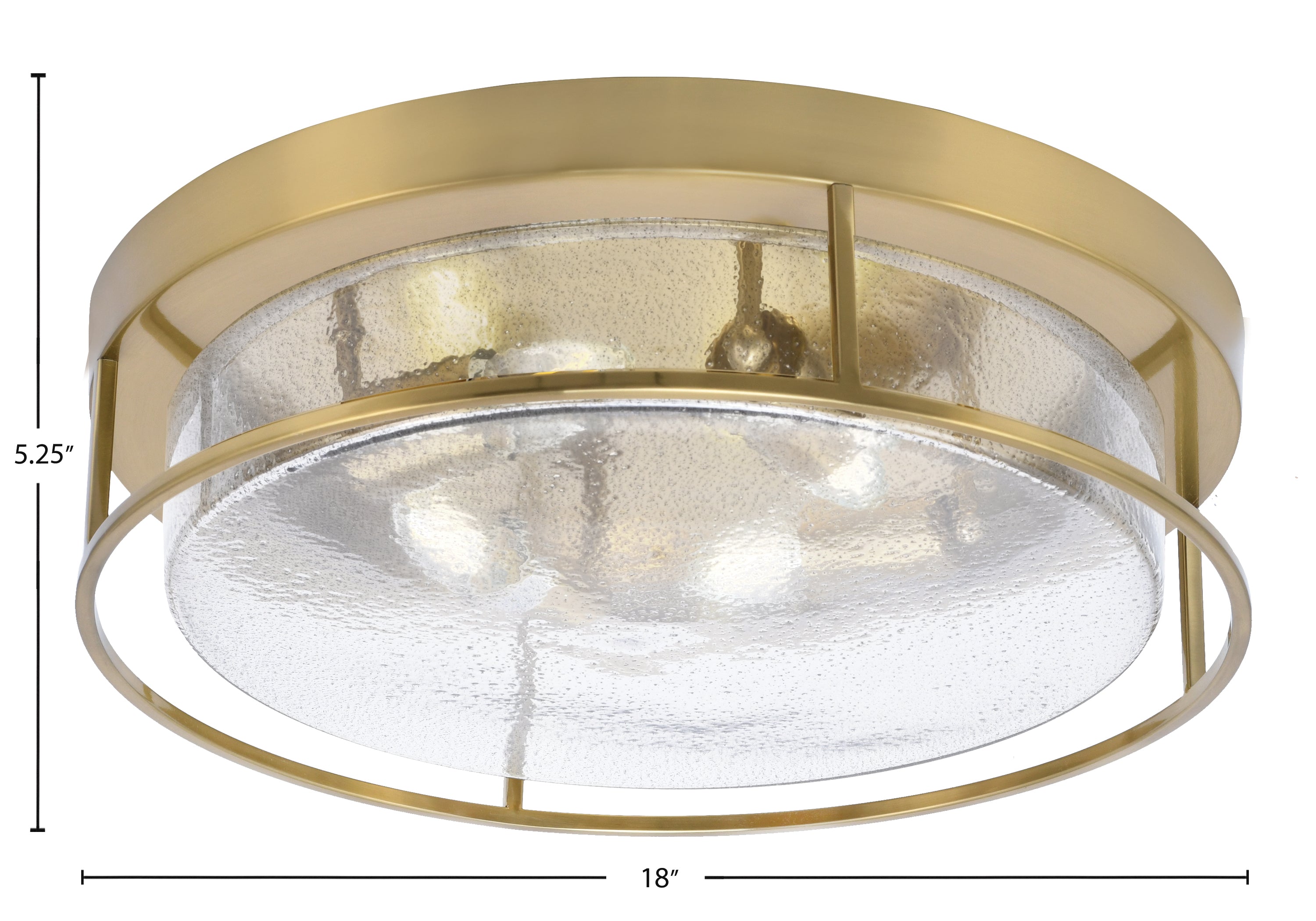 Flush Mounts Four Light Flush Mount in New Age Brass with Smoke Bubble Shade