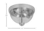 Flush Mounts Two Light Flush Mount in Brushed Nickel with Smoke Bubble Shade