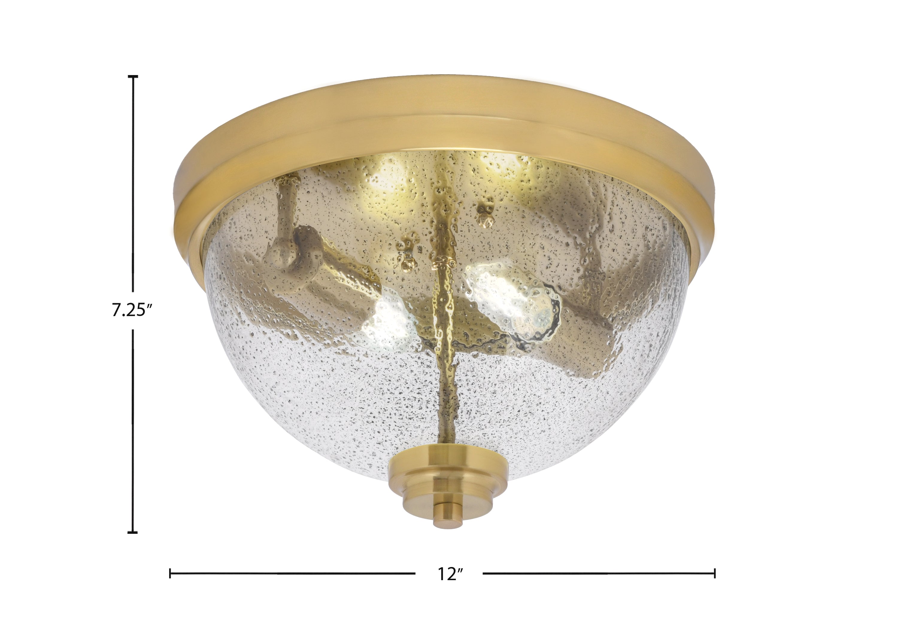 Flush Mounts Two Light Flush Mount in New Age Brass with Smoke Bubble Shade