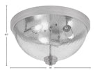 Flush Mounts Three Light Flush Mount in Brushed Nickel with Smoke Bubble Shade