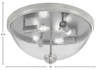 Flush Mounts Four Light Flush Mount in Brushed Nickel with Smoke Bubble Shade