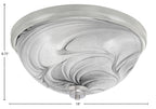 Flush Mounts Four Light Flush Mount in Brushed Nickel with Onyx Swirl Shade