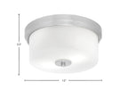 Flush Mounts Two Light Flush Mount in Brushed Nickel with White Marble Shade