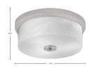Flush Mounts Three Light Flush Mount in Brushed Nickel with White Marble Shade