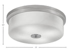 Flush Mounts Four Light Flush Mount in Brushed Nickel with White Marble Shade