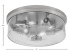 Flush Mounts Four Light Flush Mount in Brushed Nickel with Smoke Bubble Shade