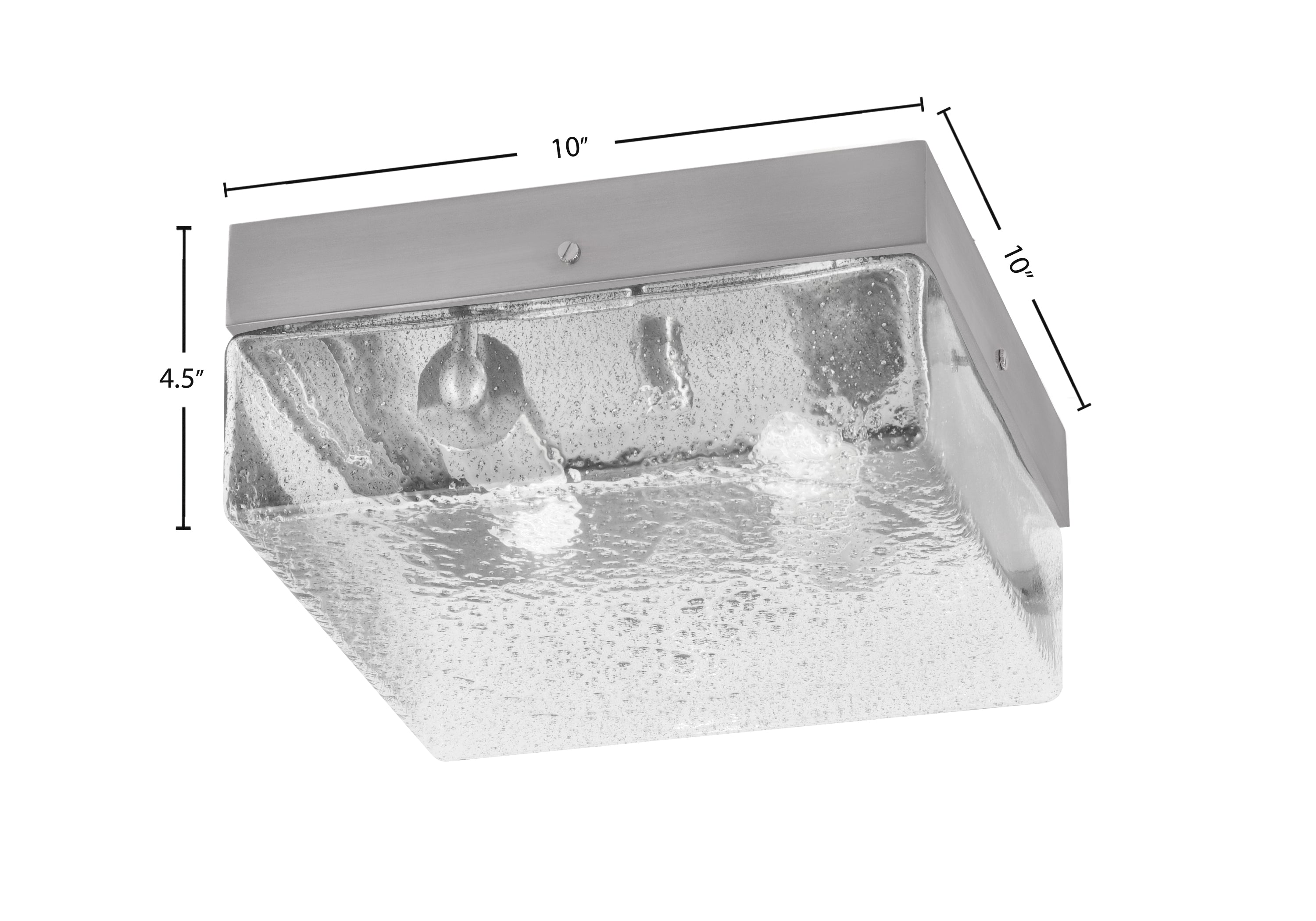Flush Mounts Two Light Flush Mount in Brushed Nickel with Smoke Bubble Shade