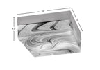 Flush Mounts Two Light Flush Mount in Brushed Nickel with Onyx Swirl Shade