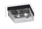 Flush Mounts Two Light Flush Mount in Matte Black with Clear Bubble Shade