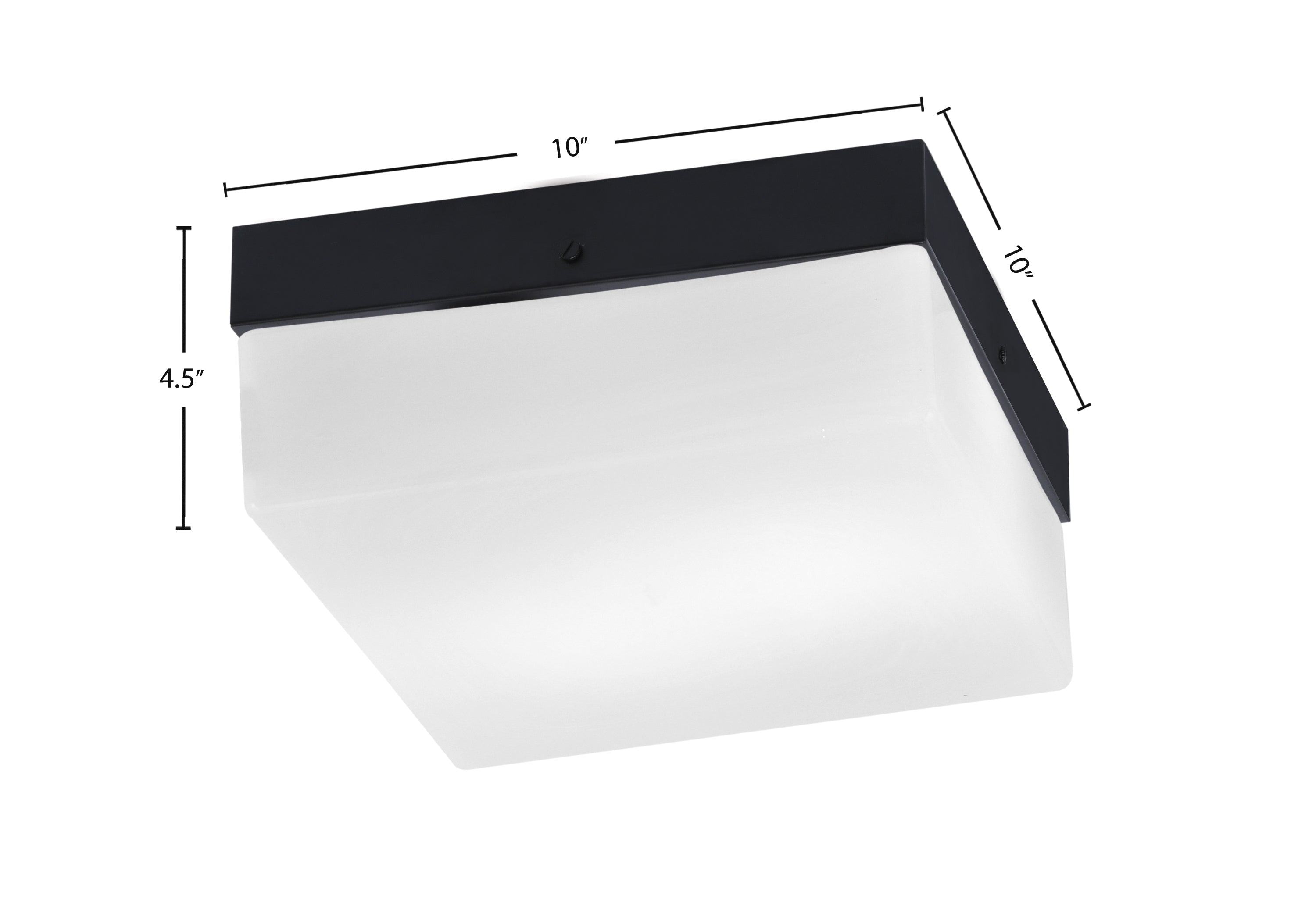 Flush Mounts Two Light Flush Mount in Matte Black with White Marble Shade