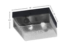 Flush Mounts Two Light Flush Mount in Matte Black with Smoke Bubble Shade