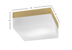 Flush Mounts Two Light Flush Mount in New Age Brass with White Marble Shade