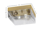Flush Mounts Two Light Flush Mount in New Age Brass with Smoke Bubble Shade