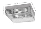 Flush Mounts Three Light Flush Mount in Brushed Nickel with Clear Bubble Shade