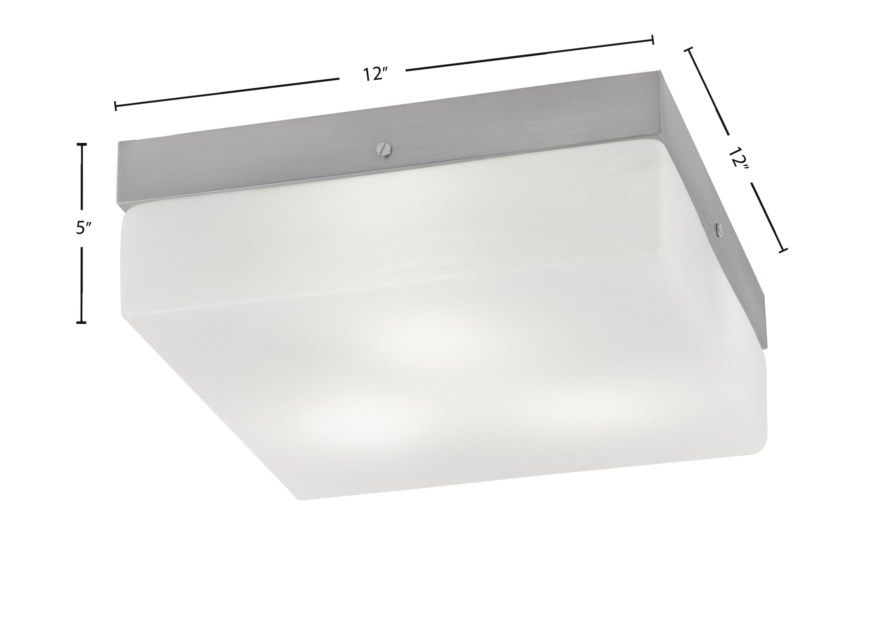 Flush Mounts Three Light Flush Mount in Brushed Nickel with White Marble Shade