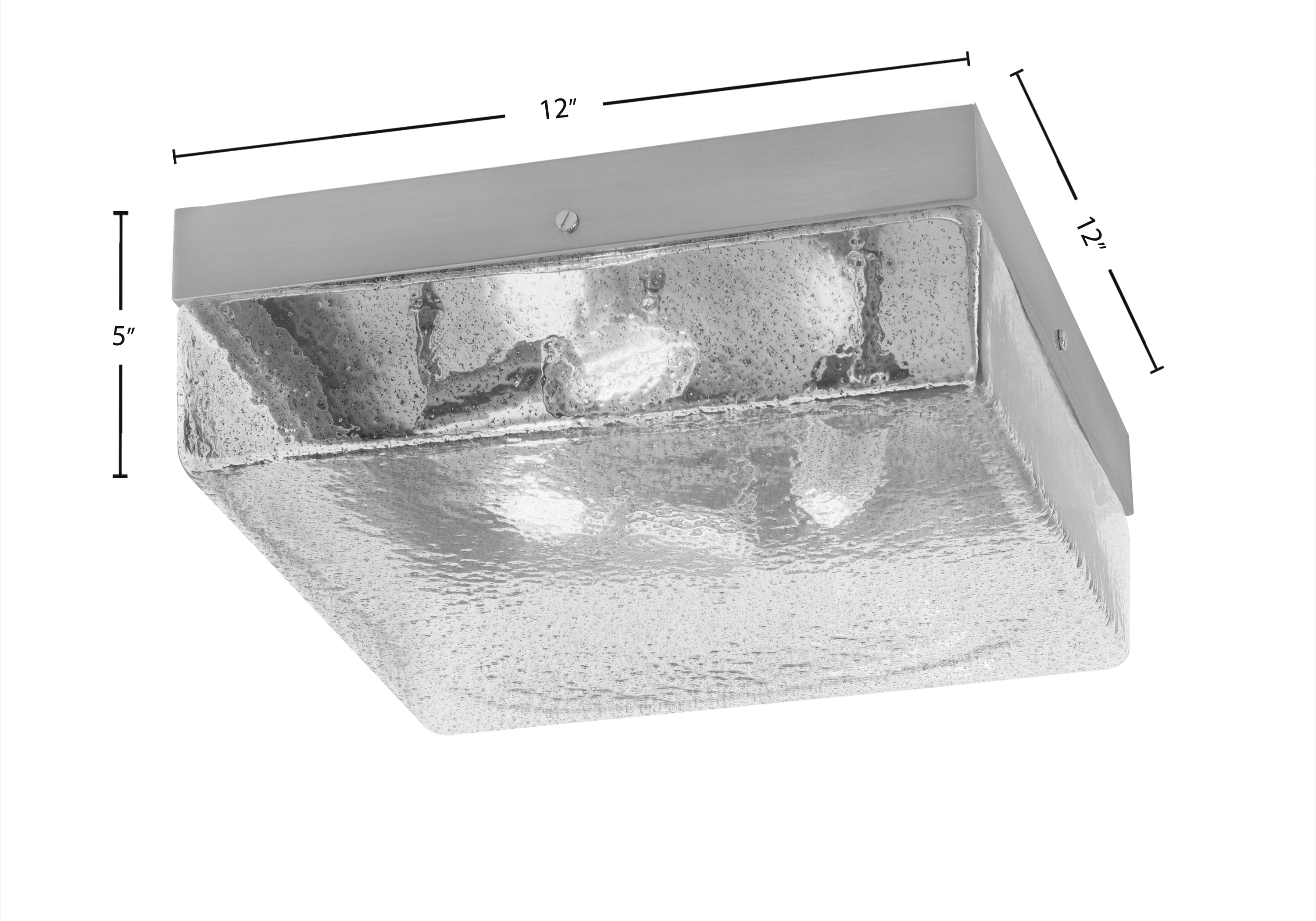 Flush Mounts Three Light Flush Mount in Brushed Nickel with Smoke Bubble Shade