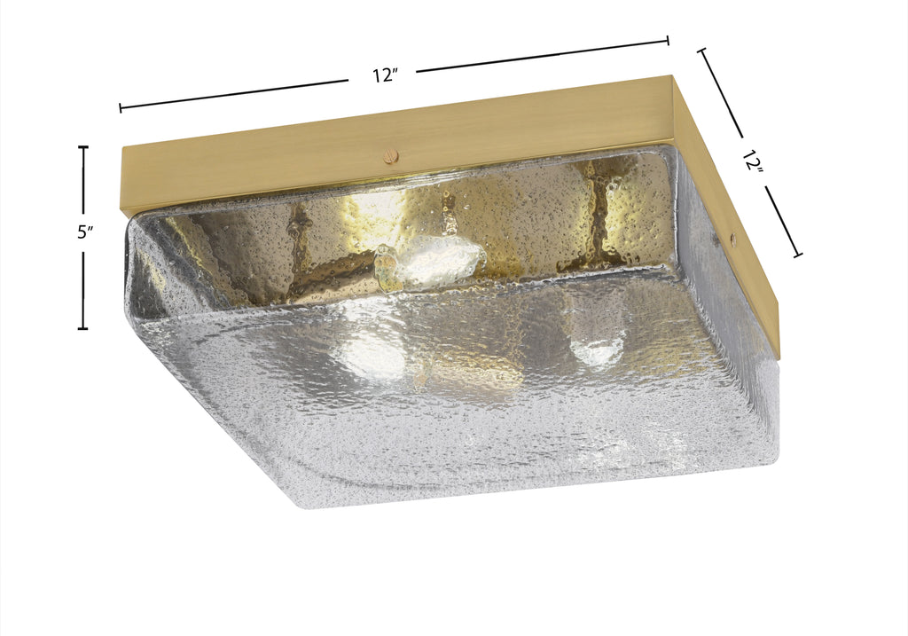 Flush Mounts Three Light Flush Mount in New Age Brass with Smoke Bubble Shade