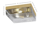 Flush Mounts Three Light Flush Mount in New Age Brass with Smoke Bubble Shade