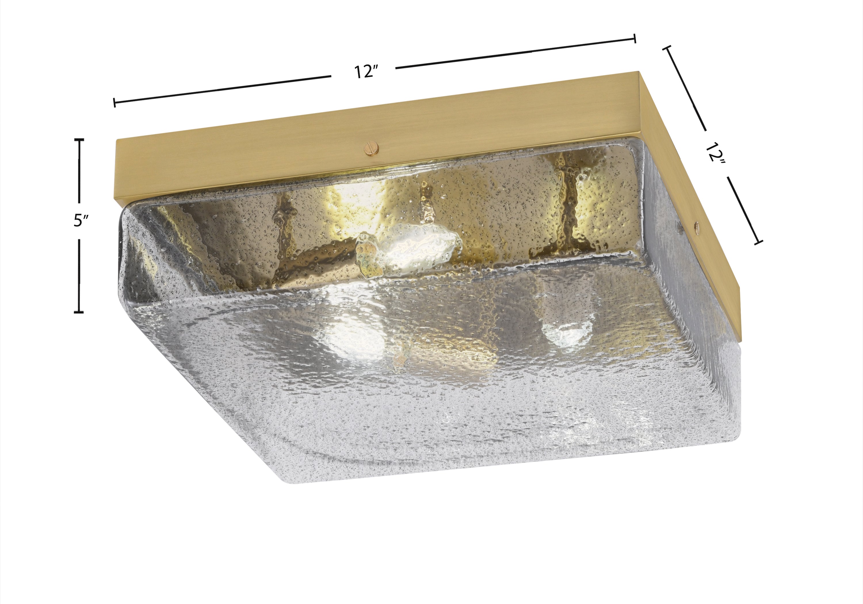 Flush Mounts Three Light Flush Mount in New Age Brass with Smoke Bubble Shade