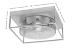 Flush Mounts Two Light Flush Mount in Brushed Nickel with Smoke Bubble Shade