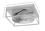 Flush Mounts Two Light Flush Mount in Brushed Nickel with Onyx Swirl Shade