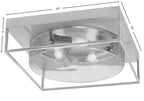 Flush Mounts Three Light Flush Mount in Brushed Nickel with Clear Bubble Shade
