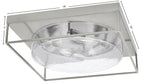 Flush Mounts Four Light Flush Mount in Brushed Nickel with Clear Bubble Shade