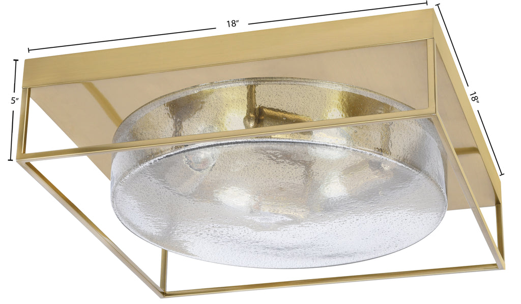 Flush Mounts Three Light Flush Mount in New Age Brass with Smoke Bubble Shade
