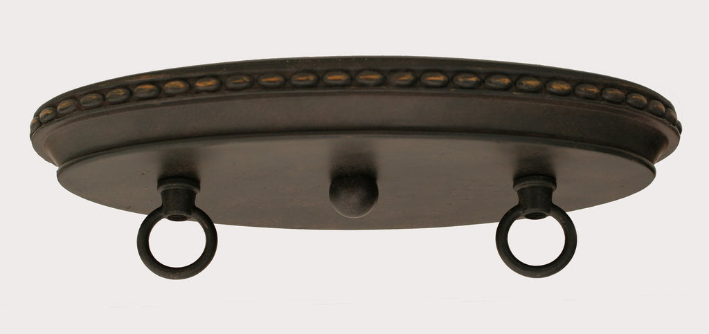 Eleganté Two Light Island Pendant in Dark Granite with Smoke Textured Shade