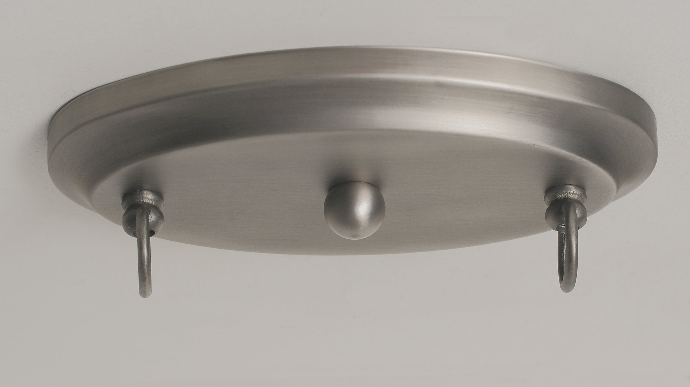 Bow Two Light Island Pendant in Brushed Nickel with 12" Raspberry Crystal Shade