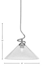Capri One Light Pendant in Brushed Nickel with 16" Smoke Bubble Shade