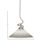 Capri One Light Pendant in Brushed Nickel with 16" White Matrix Shade