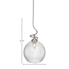 Capri One Light Pendant in Brushed Nickel with 11.75" Smoke Bubble Shade