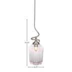 Capri One Light Pendant in Brushed Nickel with 6.25" Clear Bubble Shade