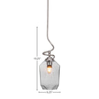 Capri One Light Pendant in Brushed Nickel with 6.25" Smoke Shade