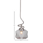 Capri One Light Pendant in Brushed Nickel with 8.75" Smoke Shade